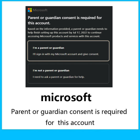 microsoft Parent or guardian consent
