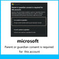microsoft Parent or guardian consent